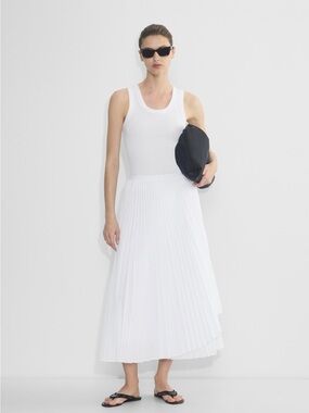 NWT Aritzia Ladder Poplin Skirt in White
